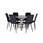 Copenhagen - Dining Table round - Black / Black+Windu Lyx Chair - Black / Black Velvet_6