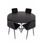 Copenhagen - Dining Table round - Black / Black+Windu Lyx Chair - Black / Black Velvet_6