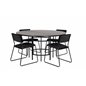 Copenhagen - Dining Table round - Black / Black+Kenth Chair - Black / Black Velvet_4