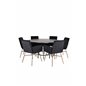 København - Spisebord rundt - Sort / Sort + Pippi Stol - Distressed Copper / Black Velvet_6