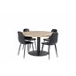 Cirebon Round Table - 140cm - Nature / Black, Polar Dining Chair - Black / Black_4