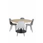 Cirebon Round Table - 140cm - Nature / Black, Polar Dining Chair - Black legs / Light Grey Velvet (ersätter 19902-885)_4