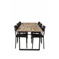 Cirebon Dining table 200*90cm - Nature / Black, Polly Dining Chair - Black / Black_6