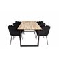 Cirebon Dining table 200*90cm - Nature / Black, Limhamn - Chair - Black Velvet_6