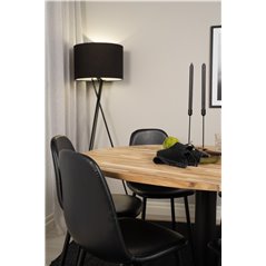 Cirebon Round Table - 140cm - Nature / Black, Polar Dining Chair - Black / Black_6