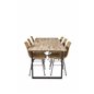 Cirebon Dining table 200*90cm - Nature / Black, Bali dining chair - Nature / Black_6