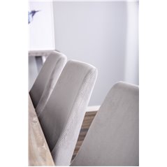 Jepara Dining Table - 250*100*H76 - Grey /Black, Leone Dining Chair - Grey / Black_6