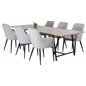 Jepara Dining Table - 250*100*H76 - Grey /Black, Comfort Dining Chair - Grey / Black _6