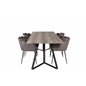 Marina Dining Table - 180*90*H75 - Grey / Black, Limhamn - Chair - Grey Velvet_4