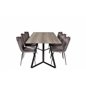 Marina Dining Table - 180*90*H75 - Grey / Black, Limhamn Light - Chair - Grey Velvet_6