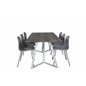 Marina Dining Table - Grey "oak" / White Legs , Arctic Dining Chair - Grey Legs - Grey Plastic_6