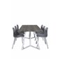 Marina Dining Table - Grey "oak" / White Legs , Arctic Dining Chair - Grey Legs - Grey Plastic_6