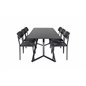 Marina Dining Table - Black top / Black Legs , Polly Dining Chair - Black / Black_6