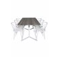 Marina Dining Table - Grey "oak" / White Legs , Bullerbyn Windsor Dining Chair - White_6