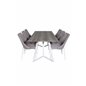 Marina Dining Table - Grey "oak" / White Legs , Leone 2 Dining Chair - Grey / White_6