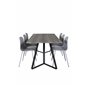 Marina Dining Table - 180*90*H75 - Grey / Black, Arctic Dining Chair - Grey Legs - Grey Plastic_6