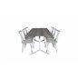 Marina Dining Table - Grey "oak" / White Legs , Mariannelund Windsor Chair - Grey_6