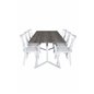 Marina Dining Table - Grey "oak" / White Legs , Mariannelund Windsor Chair - White_6