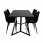 Marina Dining Table - Black top / Black Legs , Polar Dining Chair - Black legs / Black Velvet (ersätter 19902-888)_6