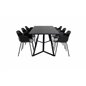 Marina ruokapöytä - musta toppi / mustat jalat, Comfort Plastic ruokapöydän tuoli - mustat jalat - musta Pla Pla
