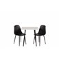 Polar dining table 75*75cm - White / black legs, Polar Dining Chair - Black / Black_2