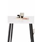 Polar dining table 75*75cm - White / black legs, Polar Dining Chair- Black legs / Beige Velvet (ersätter 19902-880)_2