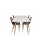 Polar Dining Table - 180*90*H75 - White / Oak, Polar Dining Chair - Grey / Oak_4
