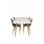 Polar Dining Table - 180*90*H75 - White / Oak, Polar Dining Chair - Grey / Oak_4