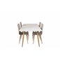 Polar Dining Table - 180*90*H75 - White / Oak, Windu Lyx Dining Chair - Light Grey / Oak_4