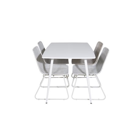 Polar Dining table 120 cm - White White, Cirebon Dining Chair - White Wash_4