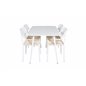 Polar Dining table 120 cm - White White, Polly Dining Chair - Nature / White_4