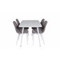 Polar Dining table 120 cm - White White, Polar Dining Chair - Grey / White_4