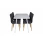 Polar Dining table 120 cm - White White, Windu Dining Chair - Grey / Oak_4