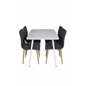 Polar Dining table 120 cm - White White, Windu Dining Chair - Grey / Oak_4