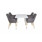 Polar Dining table 120 cm - White White, Comfort Dining Chair - Dark Grey / Oak_4