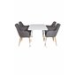 Polar Dining table 120 cm - White White, Comfort Dining Chair - Dark Grey / Oak_4