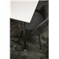 Polar Dining Table - 120*75*H75 - White / Black, Velvet Dining Chair - Black / Black_4