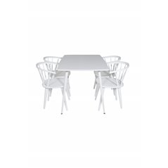 Polar Dining table 120 cm - White White, Bullerbyn Windsor Dining Chair - White_4