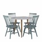 Polar Dining Table ø 90cm - White / Oak, Lönneberga Windsor Chair - Mint Green_4