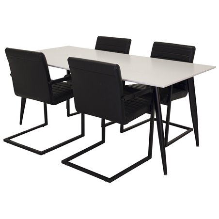 Polar Spisebord - 180 * 90 * H75 - Hvid / Sort, Art Lænestol - Sort / Sort_4