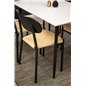 Polar Dining Table - 120*75*H75 - White / Black, Polly Dining Chair - Nature / Black_4