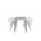 Polar Dining Table - 120*75*H75 - White / Oak, Bullerbyn Windsor Dining Chair - White_4