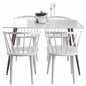 Polar Dining Table - 120*75*H75 - White / Oak, Bullerbyn Windsor Dining Chair - White_4