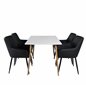 Polar Dining Table - 120*75*H75 - White / Oak, Comfort Dining Chair - Black / Black_4