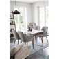 Polar Dining Table - 120*75*H75 - White / Oak, Comfort Dining Chair - Light Grey / Oak_4