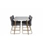 Polar Dining Table - 120*75*H75 - White / Oak, Mace Dining Chair - Grey / Oak_4