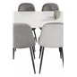 Polar Dining Table - 180*90*H75 - White / Black, Polar Dining Chair - Black legs / Light Grey Velvet (ersätter 19902-885)_6