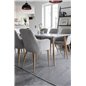 Polar Dining Table - 180*90*H75 - White / Oak, Comfort Dining Chair - Light Grey / Oak_6