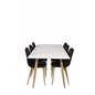 Polar Dining Table - 180*90*H75 - White / Oak, Polar Dining Chair - Black / Oak_6