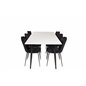 Polar Dining Table - 180*90*H75 - White / Black, Limhamn Light - Chair - Black Velvet_6